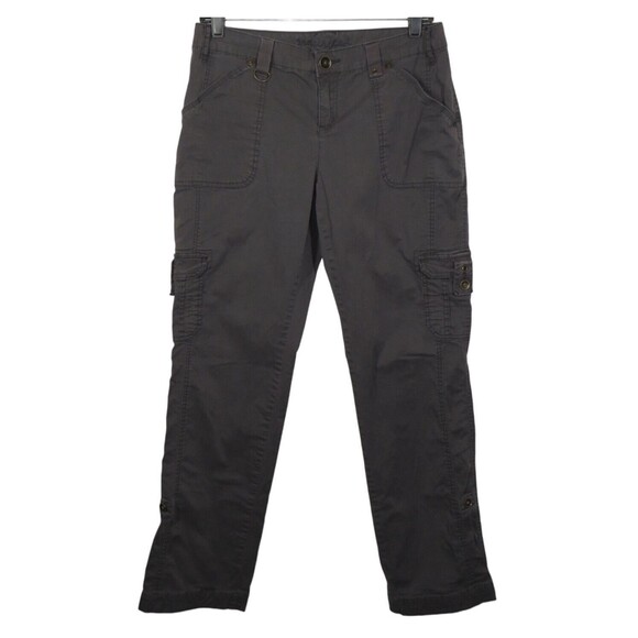 Maurices Gray Convertible Leg Cotton Blend Cargo Pants Size 5-6 - Picture 1 of 9